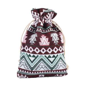 Vente en gros de sacs à bijoux en coton avec cordon de serrage imprimés à pois pour l'aromathérapie et l'emballage du thé - Product Image 4