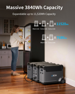 Station d'alimentation portable ABOK 3840Wh 3600W, générateur solaire LiFePO4, 2000W MPPT, 2200W charge rapide, WiFi, Bluetooth, application, extensible - Product Image 3