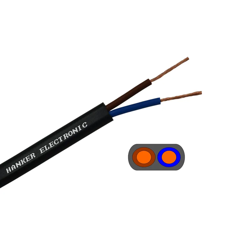 Flaches PVC-Elektrokabel gehäuse Größe 0,5mm 0,3mm 0,2mm Rvv 600/1000V-Stromkabel