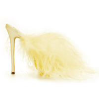 Mules en satin jaune beurre faites à la main de style designer, sur mesure, de haute qualité, pour femmes, sandales à lanières 2026