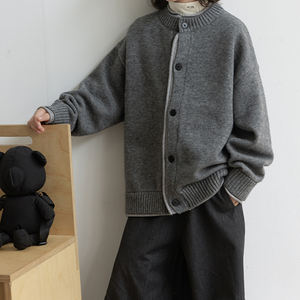 Pull cardigan pour enfants Automne Hiver 2026 Nouvelle arrivée Pull en tricot ample pour grands enfants Vêtements d'extérieur pour garçons Automne - Product Image 1