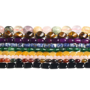 Cuentas sueltas al por mayor, colores mezclados, piedra natural, Agujero liso, cuentas en forma de ábaco para creación de diseño de joyería hecha a mano - Product Image 6