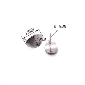 Ensemble de garniture de boucle d'oreille en acier inoxydable brillant pour bijoux faits <span class=keywords><strong>à</strong></span> la main DIY - Product Image 2
