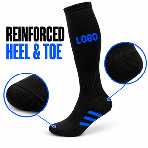 Chaussettes <span class=keywords><strong>de</strong></span> sport athlétiques rayées respirantes à séchage rapide avec logo personnalisé pour le cyclisme en plein air - Product Image 2