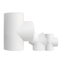 Système d'air frais, tuyau en PVC en forme de Y, en forme de T, en Té, 6 pouces, 100/150/200 mm, accessoires HVAC, connecteur de qualité, montage mural, garantie 1 an