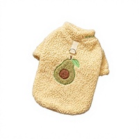 Vêtements d'hiver pour chiens et chats, motif avocat, polaire chaude, style preppy, pour petits chiens, Bichon Frisé, Teddy, design à deux pattes