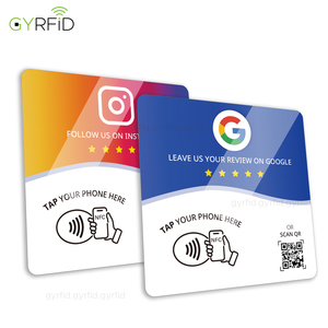 Biểu tượng tùy chỉnh in mã QR 100mm NFC <span class=keywords><strong>Google</strong></span> Ins xem xét tấm dấu hiệu dán NFC phương tiện truyền thông xã hội Acrylic NFC tấm - Product Image 2