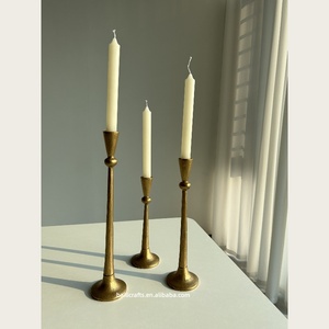 Wholesale Minimalist Vintage Iron Long Stemmed <strong>Candle</strong> Holder <strong>Stick</strong> Sets Antique <strong>Gold</strong> Metal <strong>Candle</strong> <strong>Stick</strong> Holder for Home Decor - Product Image 1