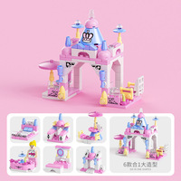 Blocs de construction en ABS pour l'ingénierie lourde, pour scène de ville de jouets, 6 en 1, mini-chargeur classique, camion, bétonnière, modèle de construction DIY