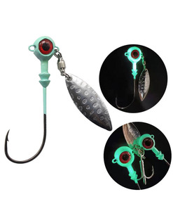 Dài Shank cá móc mắt lớn Jig đầu phát sáng trong bóng tối jighead sáng Jig móc hotsale - Product Image 6