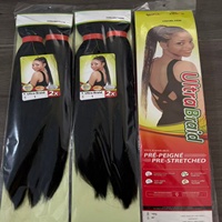 Extensions de cheveux synthétiques pré-étirées pour tressage, 52 pouces, 2x, vente en gros, faciles à tresser, type Jumbo Box, pour tresses au crochet