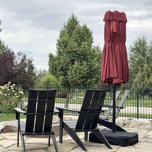 Sombrilla <span class=keywords><strong>de</strong></span> Patio Extra Grande <span class=keywords><strong>de</strong></span> Doble Cara Roja Personalizada <span class=keywords><strong>de</strong></span> 15 pies con Base - Product Image 3
