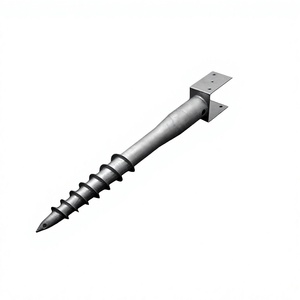 Ancrage de sol en acier – Pieu de fondation sans creuser galvanisé à chaud M10 à filetage hexagonal pour jardin et solaire - Product Image 1