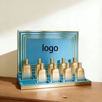 Support d'affichage cosmétique en acrylique transparent OEM ODM, logo personnalisé, présentoir transparent pour soins de la peau, maquillage, parfums, pour les magasins de détail
