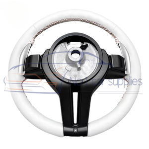 Volant en cuir blanc modifié pour X1 X3 X4 F10 F06 F91 F92 F93 F12 F13 F90 F02 F36 F35 ZC-M6P - Product Image 2