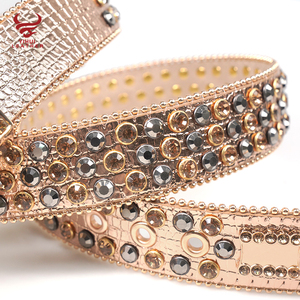 Nouveau à la mode Bling Bling or ébloui bijoux ceintures jeunes garçons Alligator <span class=keywords><strong>doré</strong></span> BB Simon diamant <span class=keywords><strong>ceinture</strong></span> homme - Product Image 3