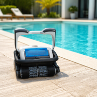 Robot de nettoyage de piscine automatique Winny pour extérieur, avec aspiration, nettoyage sous-marin et escalade des murs, contrôlable par application et télécommande sans fil