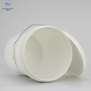 Seau à peinture en PP blanc durable de 25 L avec poignée en métal, seau en plastique pour <span class=keywords><strong>essence</strong></span>, huile, eau - Product Image 4