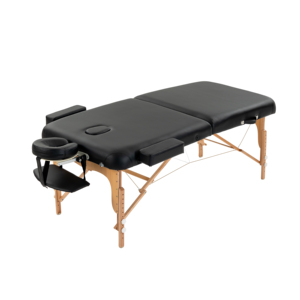 Mesa de Masaje Profesional Portátil Plegable de 2 Secciones con Marco de Madera de Haya, 260 kg, Altura Ajustable para Spa, Pestañas, Quiropráctica, OEM - Product Image 2