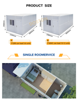 Installation rapide Maison de conteneur de couchage pour hôtel Vente en gros de maisons pliantes en Chine Maison pliante préfabriquée à deux étages