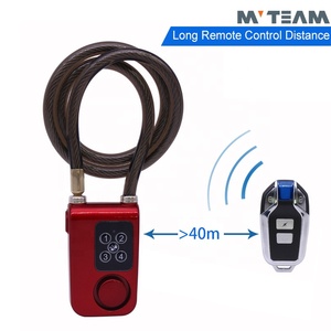 Candado con contraseña digital para bicicleta, alarma de movilidad sin llave, a prueba de agua, 4 dígitos, candado con <span class=keywords><strong>cable</strong></span> digital remoto - Product Image 2