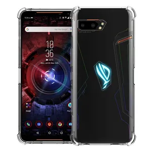 Xfranja cristal transparente silicone, capa de telefone para asus rog phone ii tpu