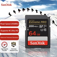 Kartu Flash SanDisk PRO Asli 100% Micro Card V30 Class10 TF Card 128GB 256GB 512GB 64GB Cocok untuk Penyimpanan Kamera 4K