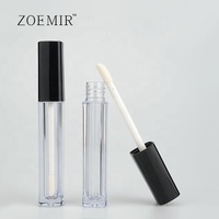 Flacon de brillant à lèvres carré transparent de 6 ml, tubes vides pour gloss, rouge à lèvres liquide, conteneur pour emballage de maquillage