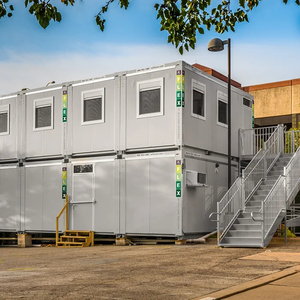Maison conteneur modulaire ISO9001 CE en kit, en acier préfabriqué Q235B, pour camp minier, bureau, dortoir, hôtel - Product Image 2