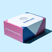 Emballage en carton ondulé avec impression de logo personnalisé, boîte d'expédition postale auto-adhésive
