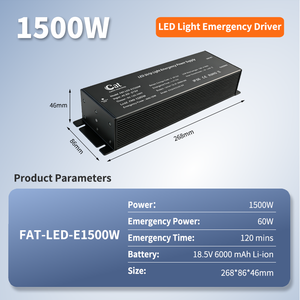 Kit d'alimentation d'urgence LED étanche IP65 en aluminium rechargeable pour bandes et lampes haute tension - Product Image 2