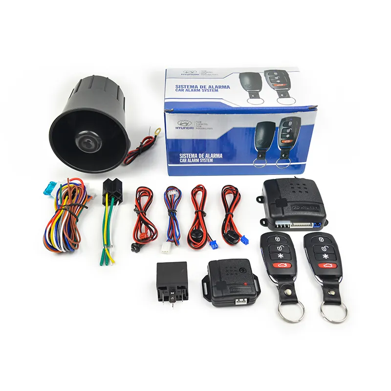 Universal One Way Car Alarm Car Security System with Ultrasonic Sensor and Remote Trunk Release Window Closer Function