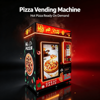 Distributeur automatique de pizzas YCF résistant aux intempéries, en acier thermolaqué, avec nettoyage automatique, retour de monnaie, surveillance à distance et fonctions multiples
