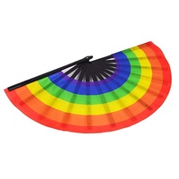 Ventilateur à main arc-en-ciel en plastique modèle OEM Fuzhou artificiel décoration et cadeau de mariage ventilateurs imprimés personnalisés en plastique faux modèle alimentaire 6 jours