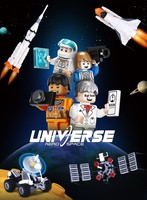 Wange - Juego de Construcción de Naves Espaciales de 76 Piezas de Plástico ABS, Bloques de Construcción de Modelos de Naves Espaciales para Niños, Kit de Ensamblaje con Temática Espacial