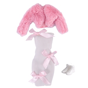Nouveauté : Ensemble de vêtements faits main pour poupée de <span class=keywords><strong>30</strong></span> <span class=keywords><strong>cm</strong></span> (11-12 pouces) à l'échelle 1/6 : robe, jupe et manteau. - Product Image 3
