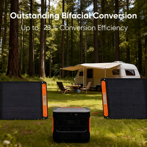 Kit de panneaux solaires pliables de 200 W de pointe, rendement supérieur à 23 % pour une solution d'alimentation hors réseau ultime avec des stations portables - Product Image 3