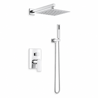 Kit de Douche Thermostatique à Installation Cachée pour Salle de Bain, Système de Douche avec Noyau de Valve en Céramique, Idéal pour Villas et Hôtels
