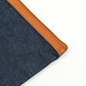 Bán buôn cao cấp biểu tượng tùy chỉnh thêu bông trang điểm Túi tái sử dụng sinh thái đồ dùng cá nhân tổ chức Túi mỹ phẩm với dây kéo da - Product Image 6