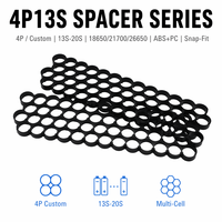 Support de cellule de batterie en nid d'abeille ABS PC 4P13S personnalisé, ignifuge et antichoc pour pack cylindrique 18650
