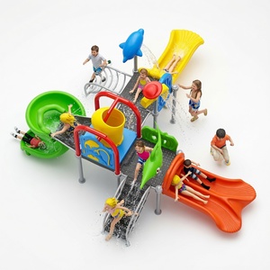 Equipo de Juegos Acuáticos Comerciales para Niños, Área de Juegos al Aire Libre con Cubo Volcable - Product Image 3
