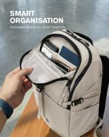 Sac à dos pour ordinateur portable de voyage 30L, pour le travail et les affaires |   Sac pour ordinateur portable 15,6 pouces et tablette 12,9 pouces, imperméable, durable, avec fermeture éclair YKK en RPET