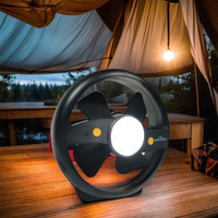 Ventilador de emergencia para acampar suspendido con luces LED Función de sincronización de brillo de tres niveles para ventiladores pequeños