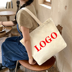 Grand sac fourre-tout en toile avec imprimé lettres, poignée d'épaule, réutilisable, écologique, pour usage quotidien, sac à main décontracté - Product Image 3