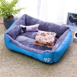 Camas para mascotas, suaves y rectangulares, cama para perros grande y cálida para invierno, con relleno de fibra de poliéster, lavable a mano. - Product Image 3