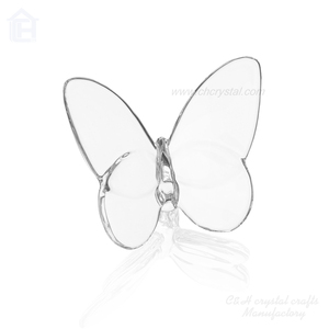 Figurine de papillon en cristal sculpté de haute qualité, transparente/rose, modèle de papillon volant à faire soi-même, base animale, cadeaux - Product Image 3
