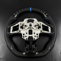 Volant de direction en fibre de carbone véritable pour Ford Mustang 2018 2019 2020 2021 2022 2023 GT F1 Racing Wheel Forged Carbon Custom Style