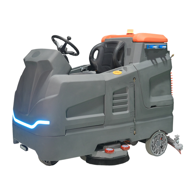 Heavy Duty Ride on Floor Scrubber With Dual Brush Deck for Large Warehouse and Industrial Facility Cleaning