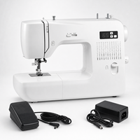 Kit de démarrage pour machine à coudre électrique domestique multi-points avec pédale et adaptateur 110V/220V pour la couture de vêtements DIY