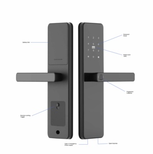 Nouvelle serrure électronique intelligente pour porte, serrure à empreintes digitales, mot de passe, carte IC, clé pour maison intelligente - Product Image 2